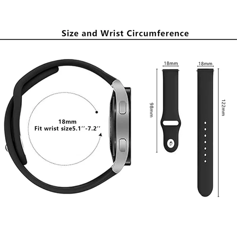 KALEBOL KLB-DKGJ-001 Huawei Watch GT 4 41mm / Garmin Venu 3S 18mm Silicone Band Watch Strap