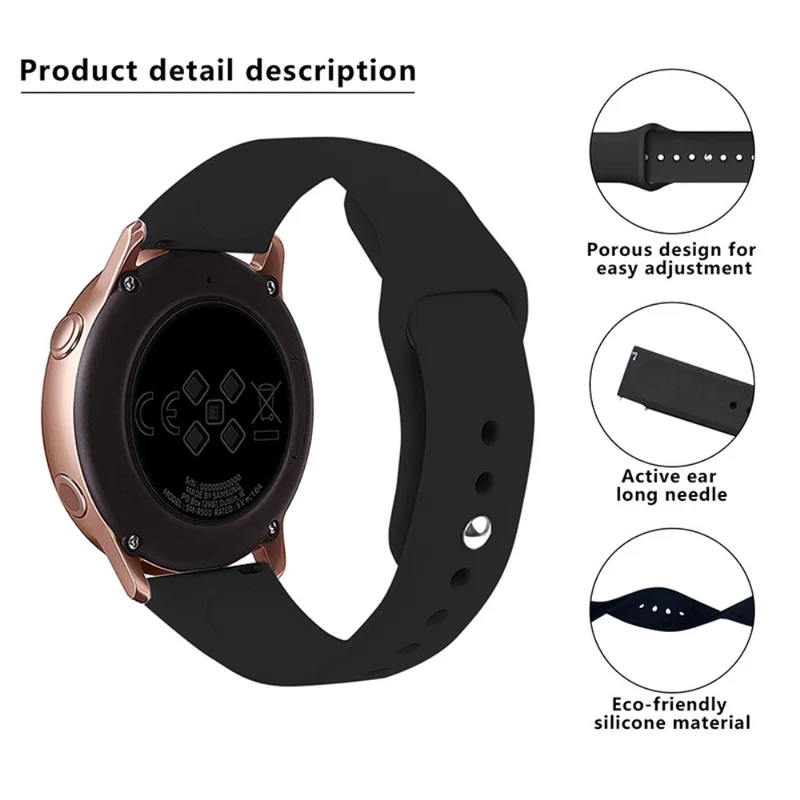 KALEBOL KLB-DKGJ-001 Huawei Watch GT 4 41mm / Garmin Venu 3S 18mm Silicone Band Watch Strap