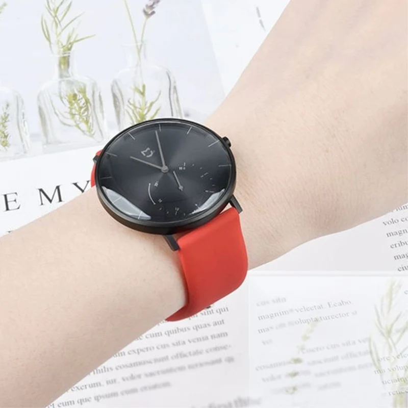 KALEBOL KLB-DKGJ-001 Huawei Watch GT 4 41mm / Garmin Venu 3S 18mm Silicone Band Watch Strap