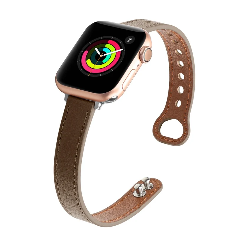 Apple Watch 49mm / 45mm / 44mm / 42mm Genuine Cow Leather Watch Band