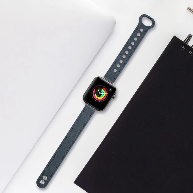 Apple Watch 49mm / 45mm / 44mm / 42mm Genuine Cow Leather Watch Band