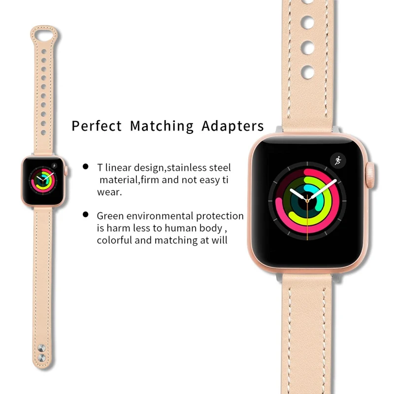 Apple Watch 49mm / 45mm / 44mm / 42mm Genuine Cow Leather Watch Band