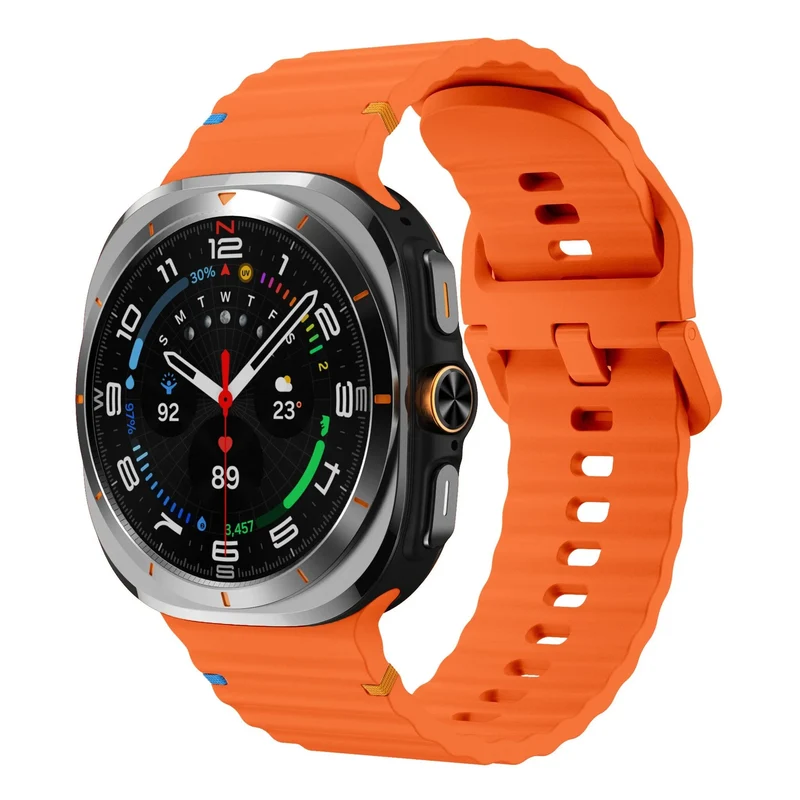 Samsung Galaxy Watch Ultra 2 Wave Silikonarmband (Orange)