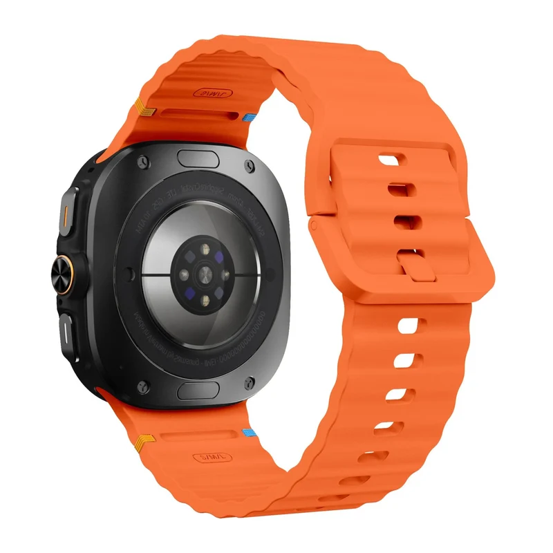 Samsung Galaxy Watch Ultra 2 Wave Silikonarmband (Orange)