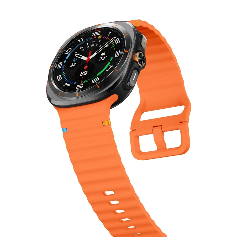 Samsung Galaxy Watch Ultra 2 Wave Silikonarmband (Orange)