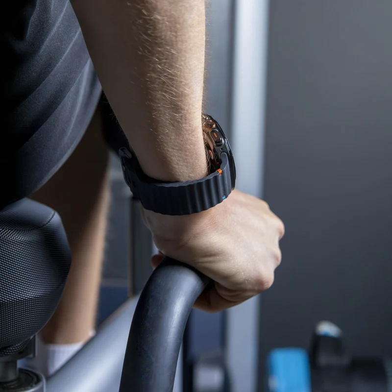 Samsung Galaxy Watch Ultra 2 Wave Silikonarmband (Schwarz)