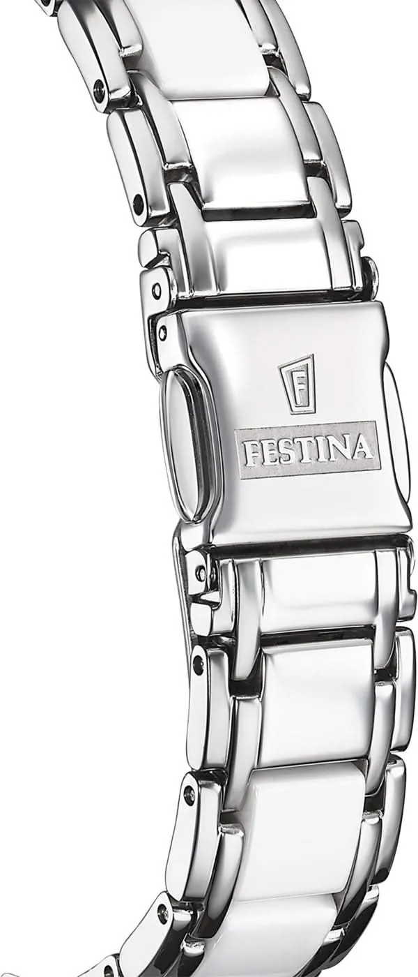 Festina Ceramic F20499/1 Damenuhr • Keramik-Lünette • Swarovski-Kristalle