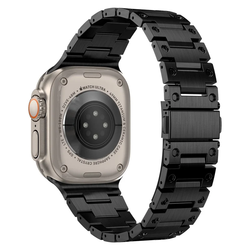 Apple Watch Series 49mm - 45mm - 44mm - 42mm Universal Stainless Steel Watch Strap - Titanium
