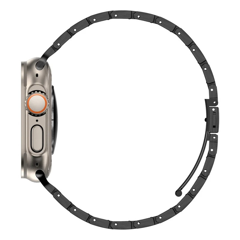 Apple Watch Series 49mm - 45mm - 44mm - 42mm Universal Stainless Steel Watch Strap - Titanium