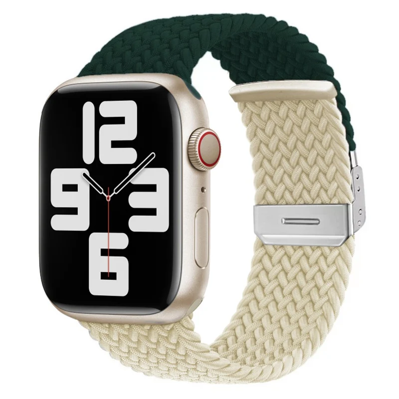 Apple Watch 49mm / 45mm / 44mm / 42mm Nylon Bracelet Strap - Red+Blue