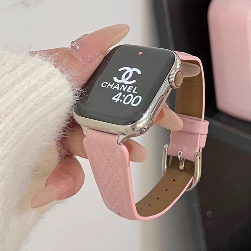 Apple Watch 49mm / 45mm / 44mm / 42mm Cowhide Leather Bracelet Strap