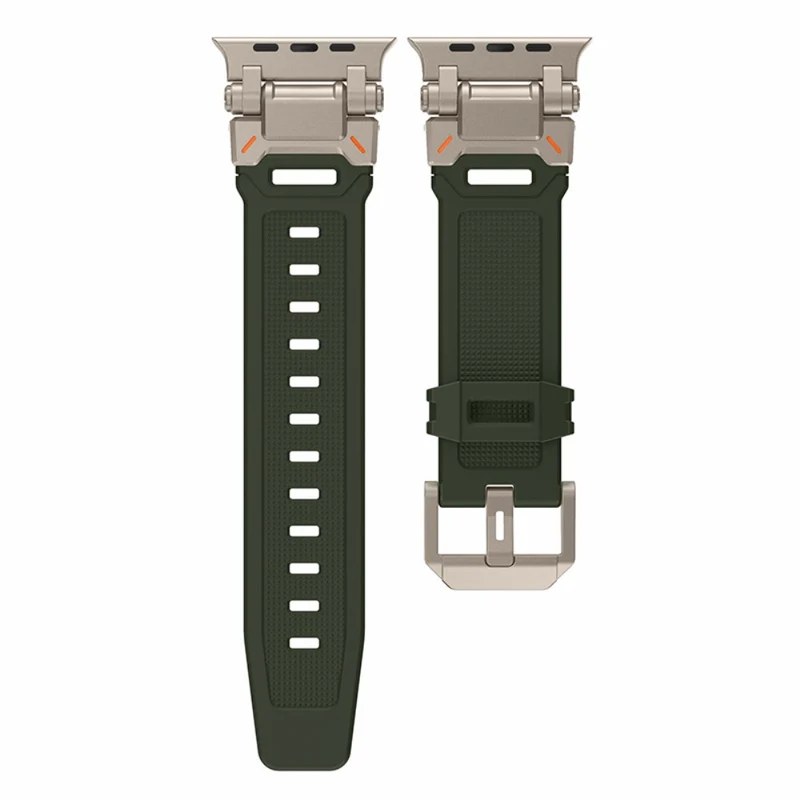 Apple Watch 49mm / 45mm / 44mm / 42mm Silicone Strap - Black+Starlight