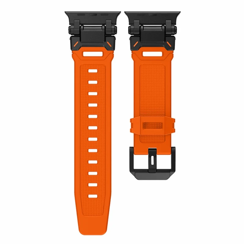 Apple Watch 49mm / 45mm / 44mm / 42mm Silicone Strap - Black+Starlight