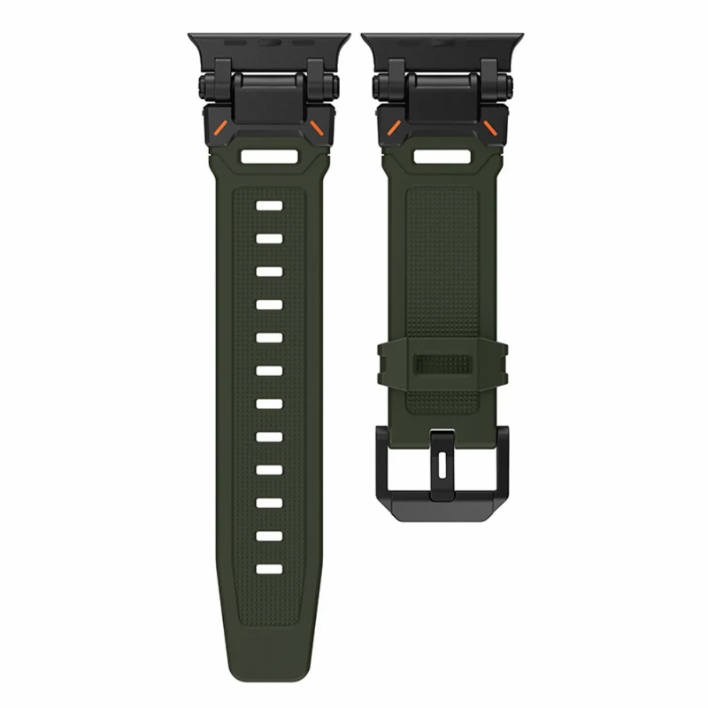 Apple Watch 49mm / 45mm / 44mm / 42mm Silicone Strap - Black+Starlight