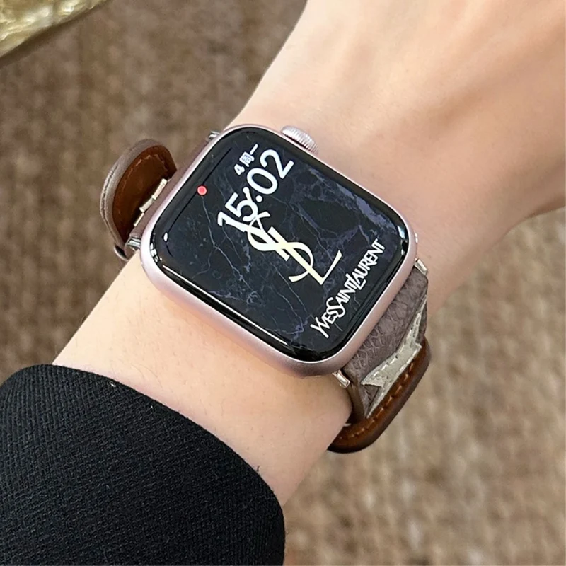 Apple Watch 49mm / 45mm / 44mm / 42mm Microfiber Leather Watch Strap