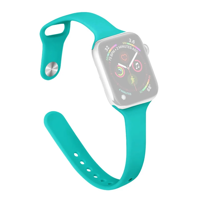 Apple Watch 49mm / 45mm / 44mm / 42mm Slim Silicone Bands - Dark Green