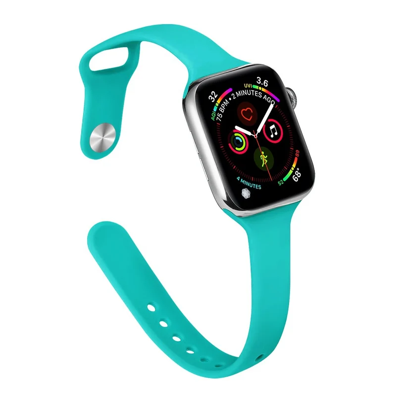 Apple Watch 49mm / 45mm / 44mm / 42mm Slim Silicone Bands - Dark Green