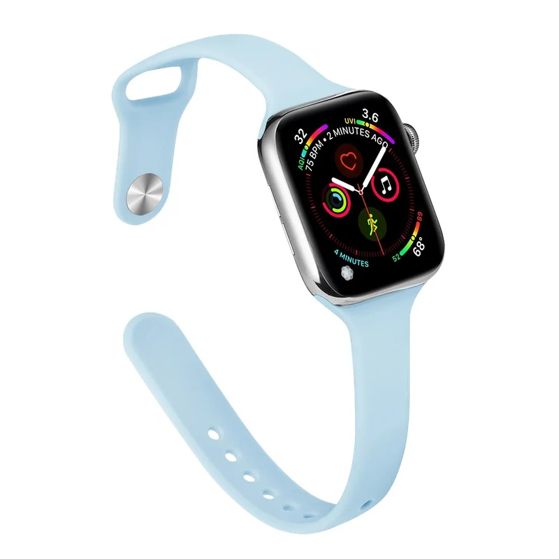 Apple Watch 49mm / 45mm / 44mm / 42mm Slim Silicone Bands - Dark Green