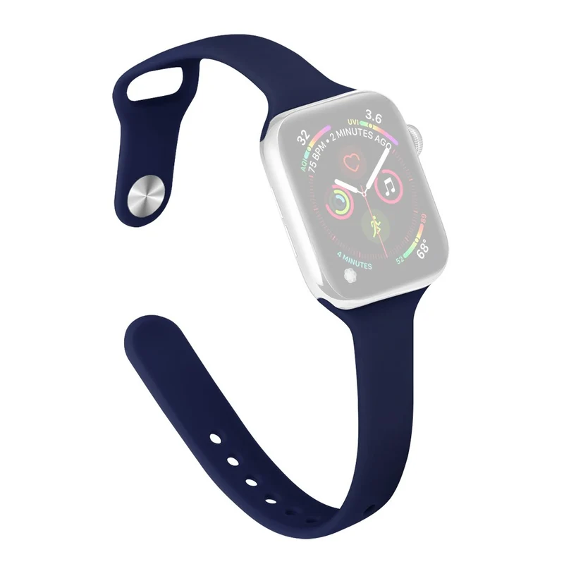 Apple Watch 49mm / 45mm / 44mm / 42mm Slim Silicone Bands - Dark Green