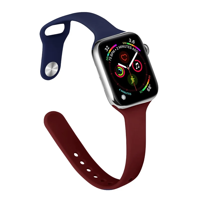 Apple Watch 49mm / 45mm / 44mm / 42mm Slim Silicone Bands - Dark Green