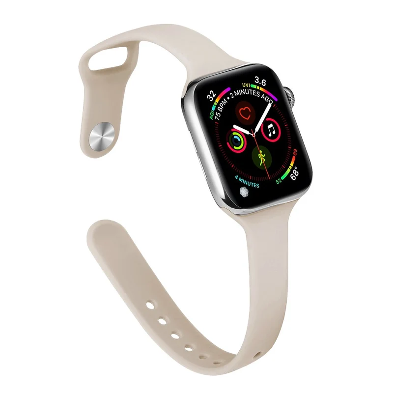 Apple Watch 49mm / 45mm / 44mm / 42mm Slim Silicone Bands - Dark Green