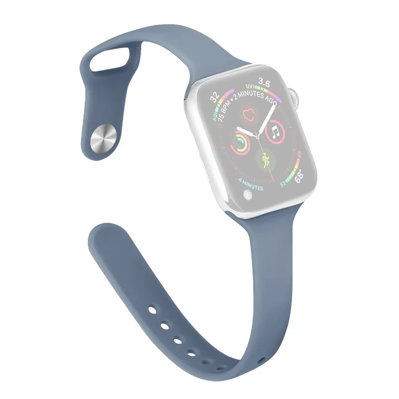 Apple Watch 49mm / 45mm / 44mm / 42mm Slim Silicone Bands - Dark Green