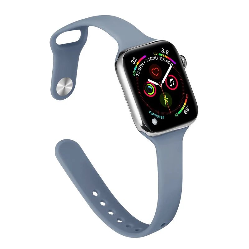Apple Watch 49mm / 45mm / 44mm / 42mm Slim Silicone Bands - Dark Green