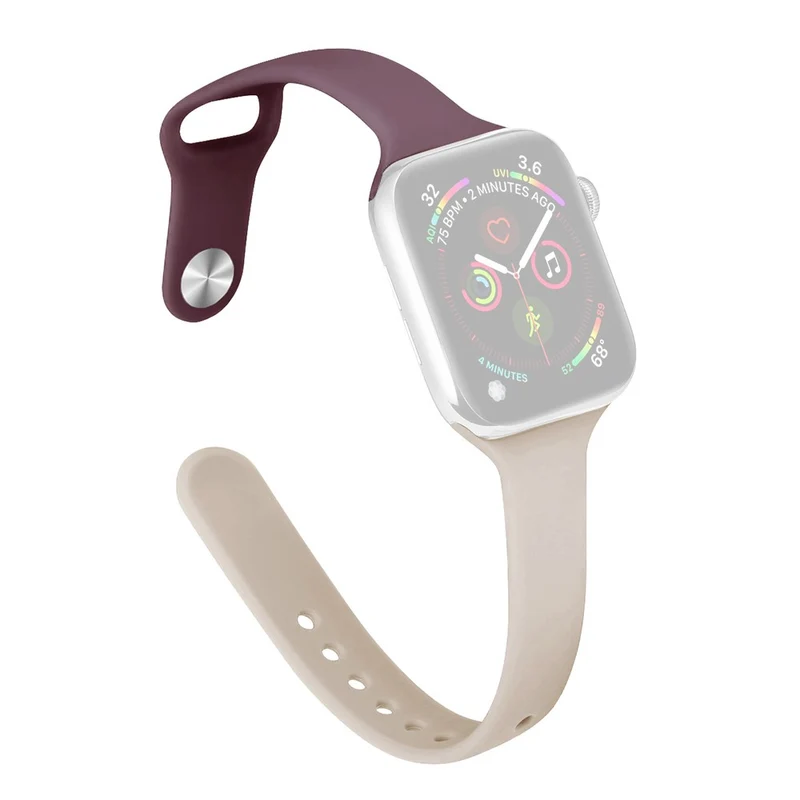 Apple Watch 49mm / 45mm / 44mm / 42mm Slim Silicone Bands - Dark Green