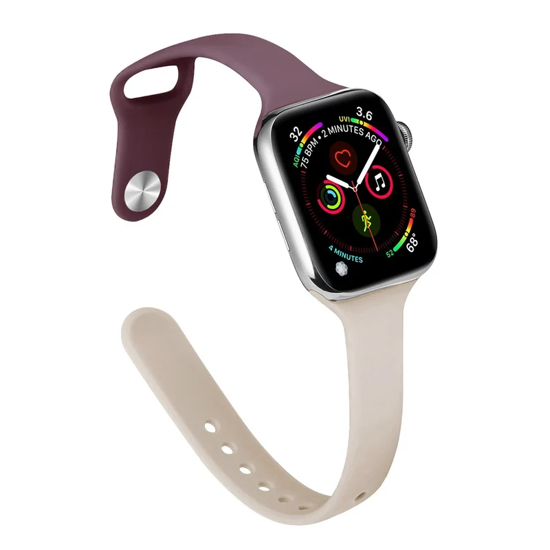 Apple Watch 49mm / 45mm / 44mm / 42mm Slim Silicone Bands - Dark Green