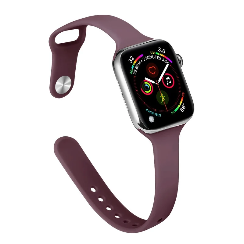 Apple Watch 49mm / 45mm / 44mm / 42mm Slim Silicone Bands - Dark Green