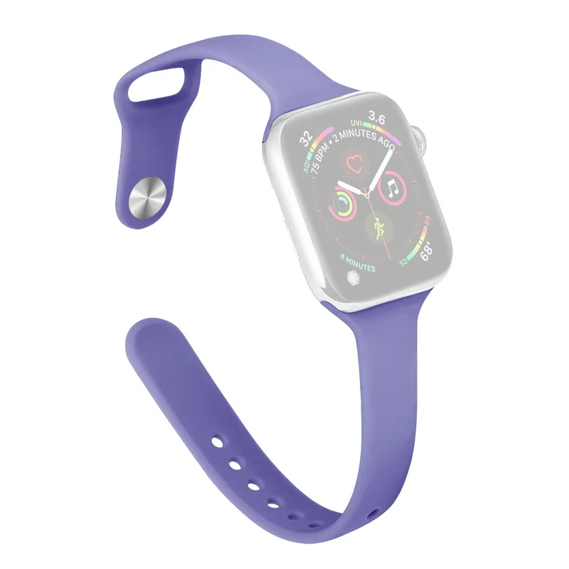 Apple Watch 49mm / 45mm / 44mm / 42mm Slim Silicone Bands - Dark Green