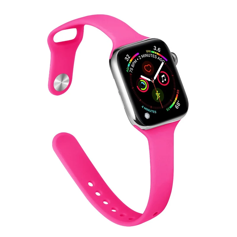 Apple Watch 49mm / 45mm / 44mm / 42mm Watch Straps Slim Band - Hot Pink