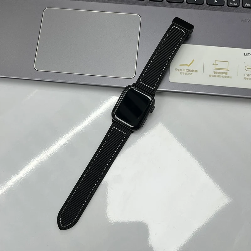 Apple Watch 49mm / 45mm / 44mm / 42mm Magnetic Nylon Watch Strap - Army Green