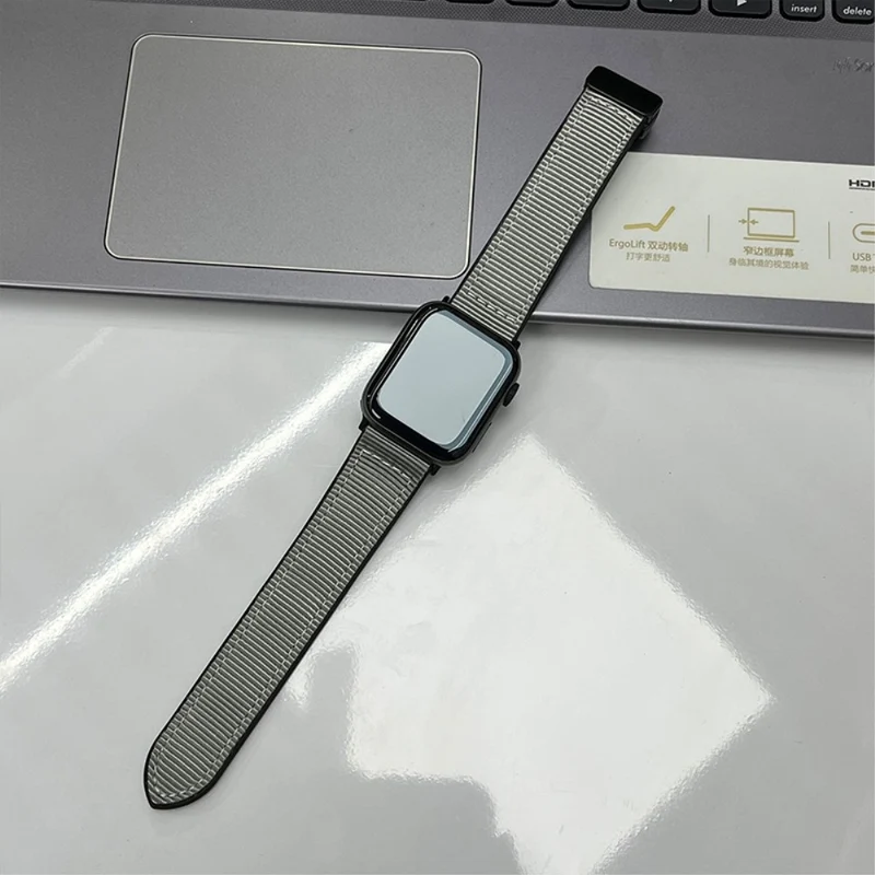 Apple Watch 49mm / 45mm / 44mm / 42mm Magnetic Nylon Watch Strap - Army Green