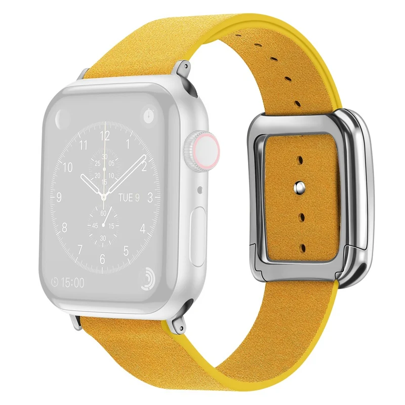 Apple Watch 49mm / 45mm / 44mm / 42mm Men's Watch Band Leather Strap - Dark Green