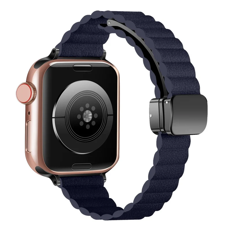 Apple Watch Series 49mm - 45mm - 44mm - 42mm Universal Slim Magnetic Watch Band - Light Tan