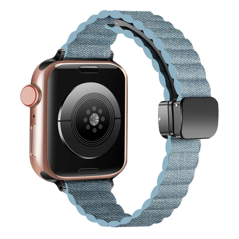 Apple Watch Series 49mm - 45mm - 44mm - 42mm Universal Slim Magnetic Watch Band - Light Tan