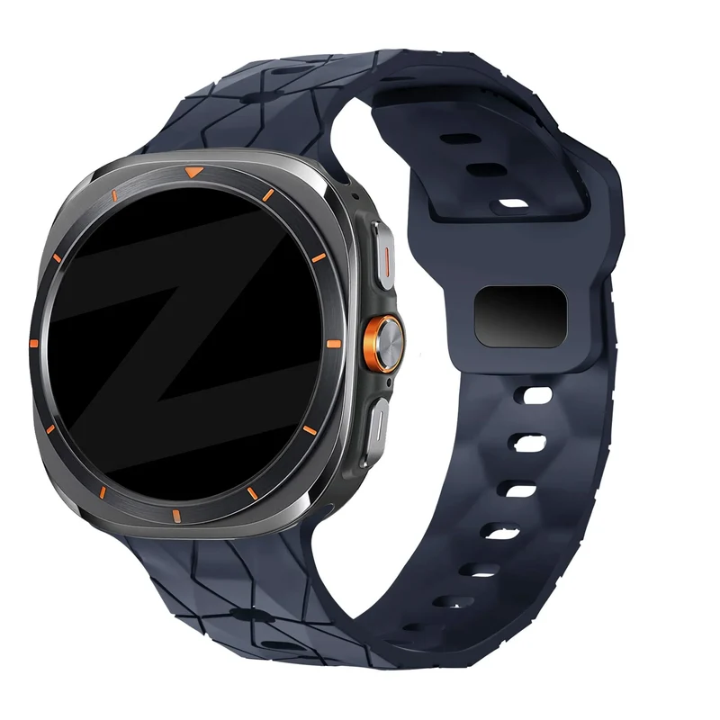 Samsung Galaxy Watch Ultra 2 Silikonarmband Hexagons (Dunkelblau)