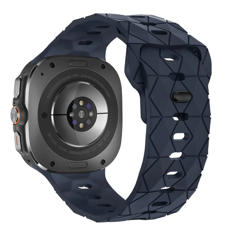 Samsung Galaxy Watch Ultra 2 Silikonarmband Hexagons (Dunkelblau)