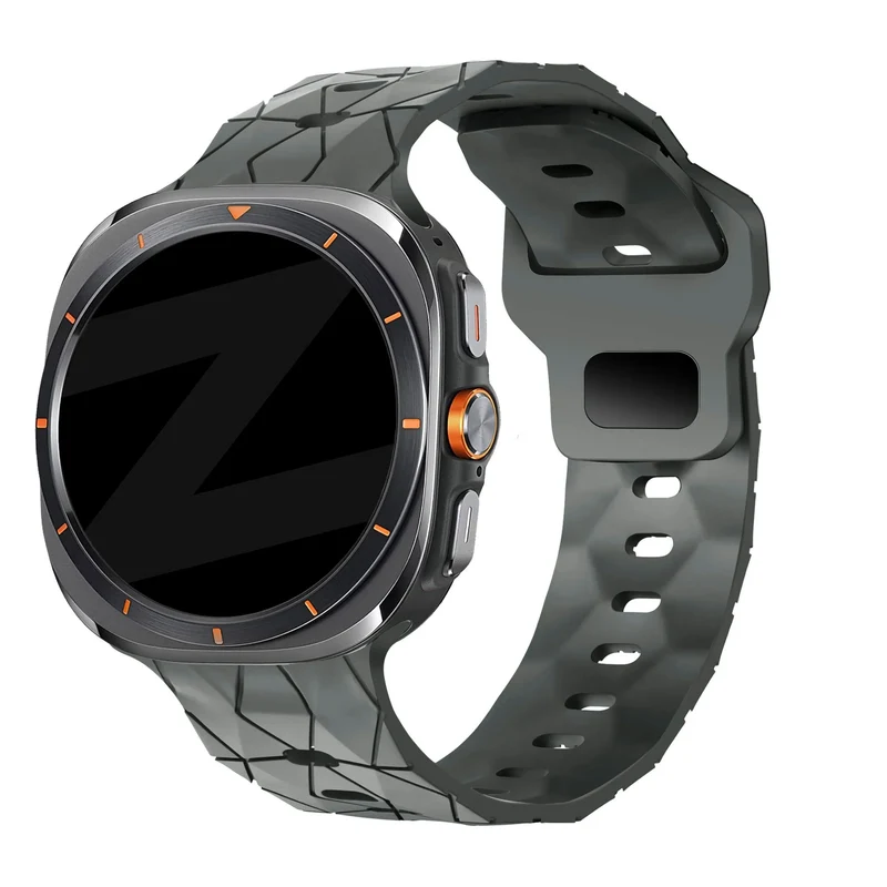 Samsung Galaxy Watch Ultra 2 Silikonarmband Hexagons (Dunkelgrau)