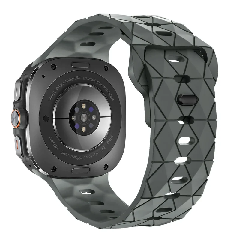 Samsung Galaxy Watch Ultra 2 Silikonarmband Hexagons (Dunkelgrau)