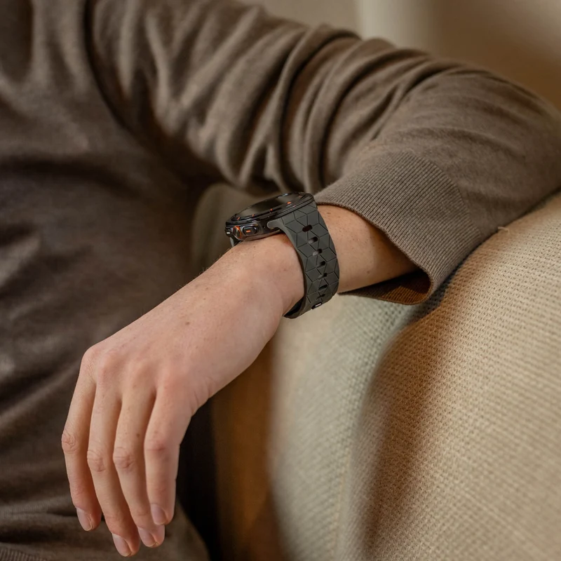 Samsung Galaxy Watch Ultra 2 Silikonarmband Hexagons (Dunkelgrau)