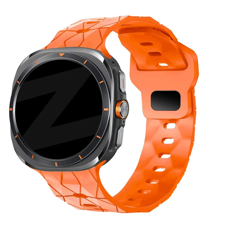 Samsung Galaxy Watch Ultra 2 Silikonarmband Hexagons (Orange)