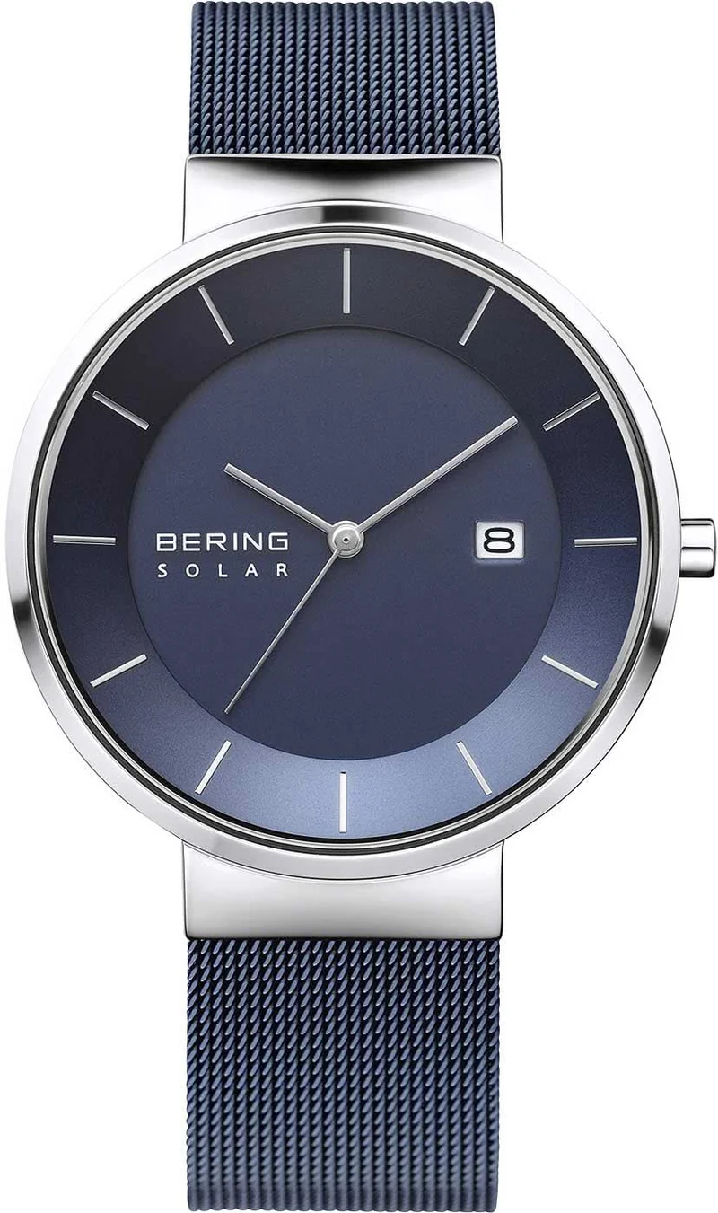 Bering Solar 14639-307 Herrenuhr • Kratzfestes Saphirglas • Feines Milanaise-Armband