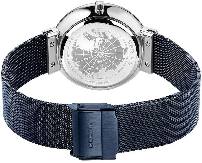 Bering Solar 14639-307 Herrenuhr • Kratzfestes Saphirglas • Feines Milanaise-Armband