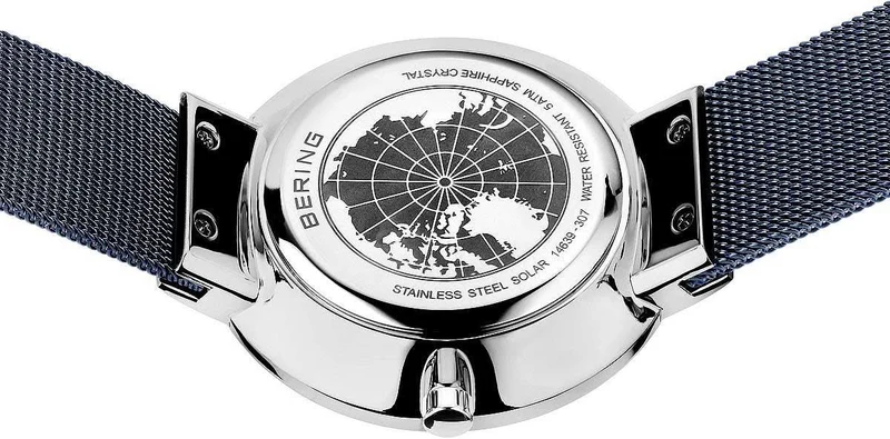 Bering Solar 14639-307 Herrenuhr • Kratzfestes Saphirglas • Feines Milanaise-Armband