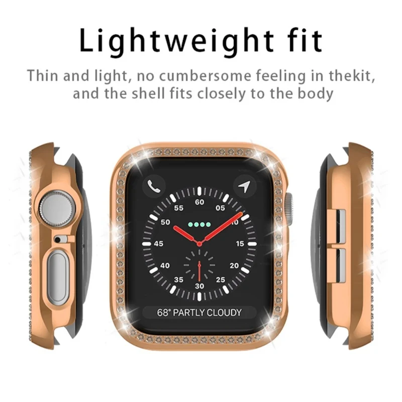 Apple Watch Ultra 49mm / Ultra 2 49mm Impact-Resistant Watch Case Electroplating Hollow Impact-Resistant Cover - Rose Gold