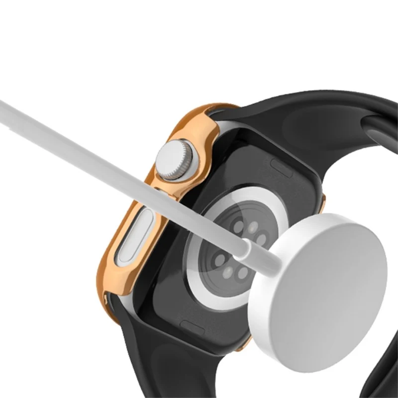 Apple Watch Ultra 49mm / Ultra 2 49mm Impact-Resistant Watch Case Electroplating Hollow Impact-Resistant Cover - Rose Gold