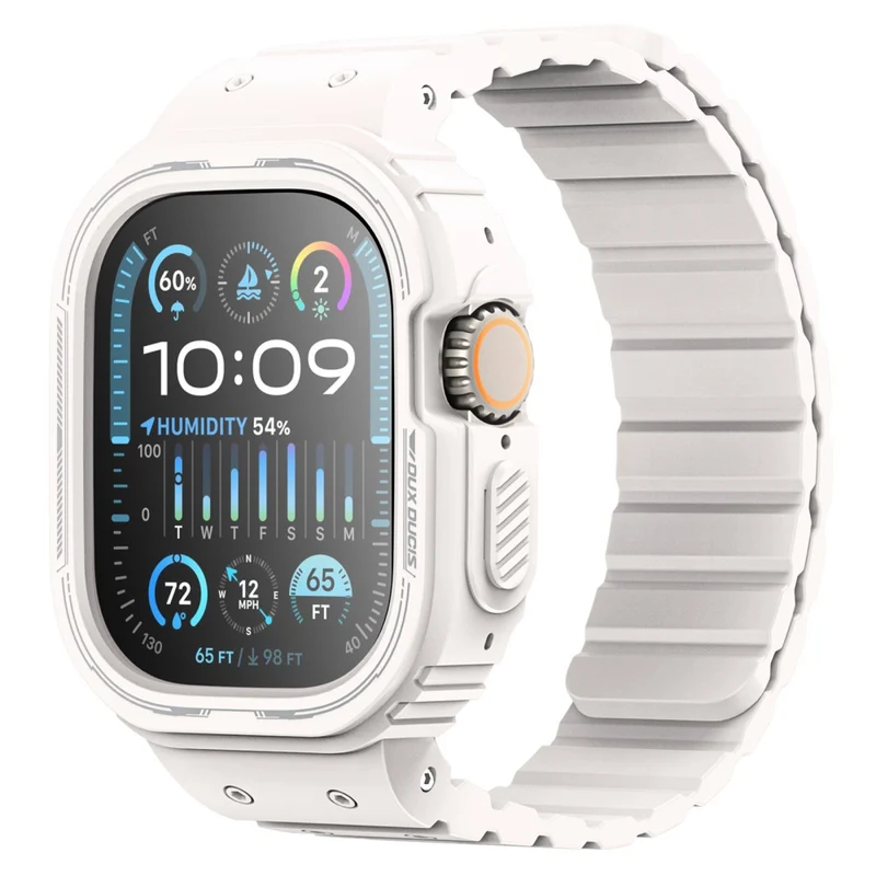 DUX DUCIS OA Series One-piece Watchband Apple Watch Ultra / Ultra 2 49mm Watch Strap with Case - Starlight