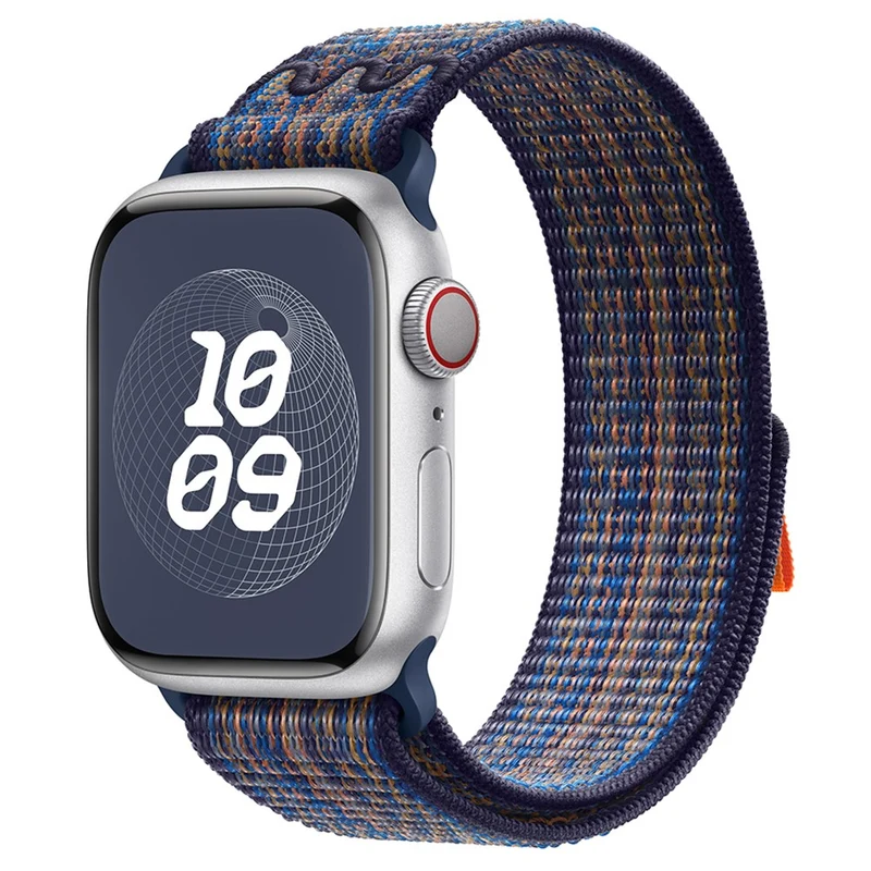 KALEBOL Apple Watch Series 49mm - 45mm - 44mm - 42mm Universal Nylon Watch Band - Dark Green+Orange